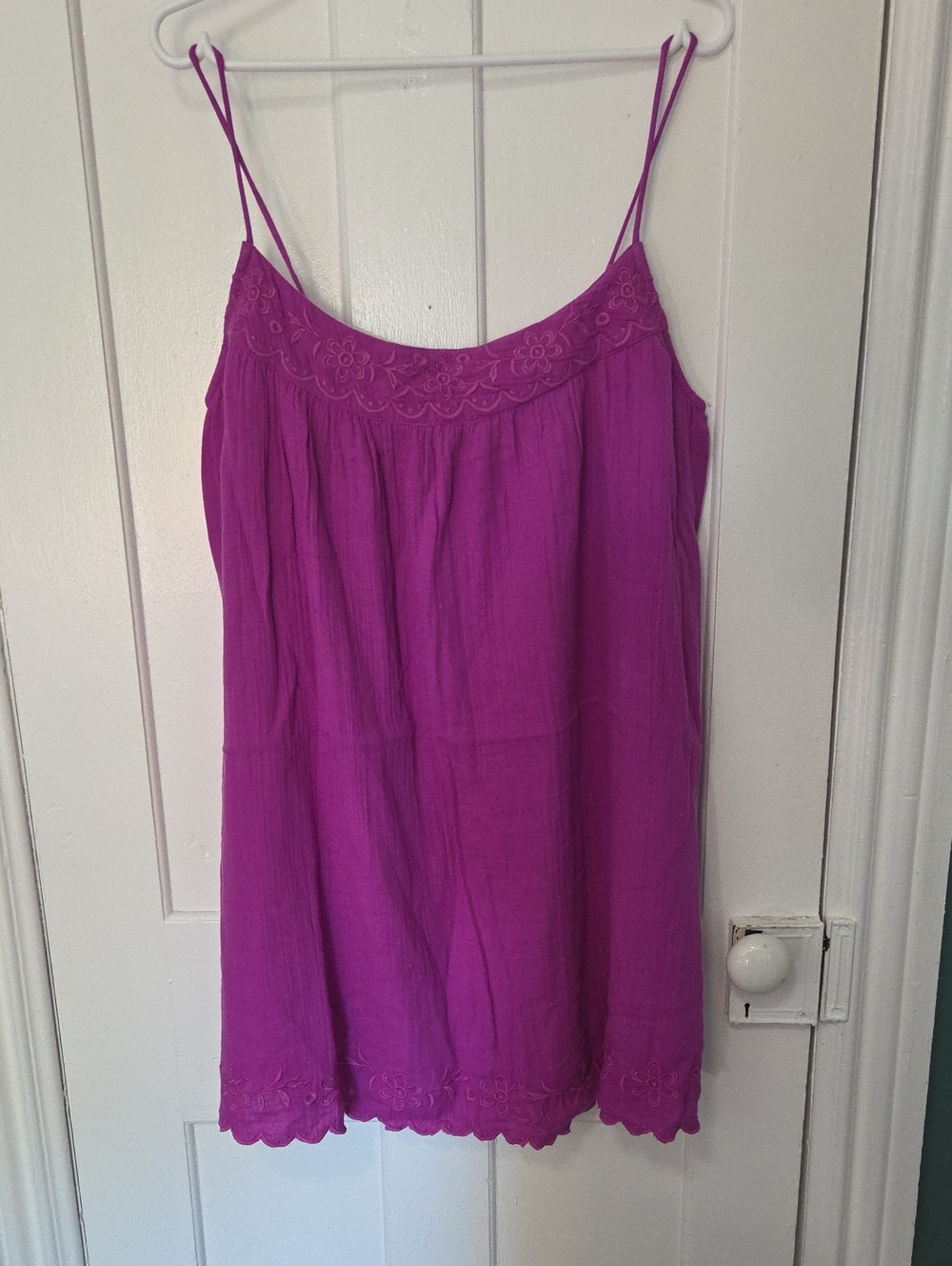 GAP Bright Magenta Spaghetti-Strap Mini Dress